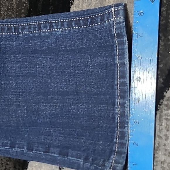 MISS ME ZEBRA PRINT FLEUR DE LIS RHINESTONES BOOT-CUT DENIM JEAN - Picture 12 of 16